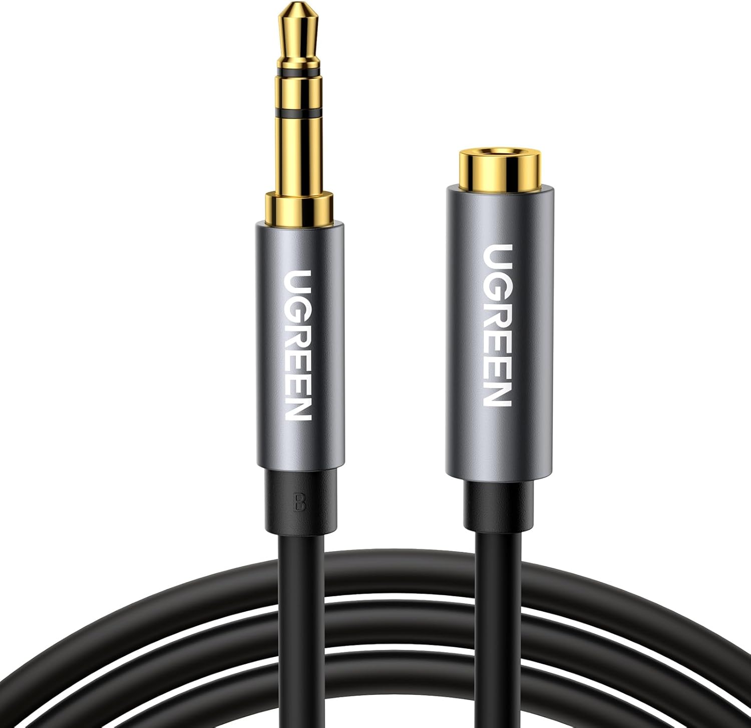 UGREEN 3.5mm Extension Cable 6.6FT Stereo Audio Auxiliary Jack Extender Lead Hea...