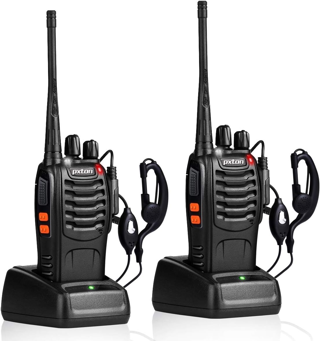 Walkie Talkies Rechargeable Long Range Two-Way Radios with Earpieces,2-Way Radio...