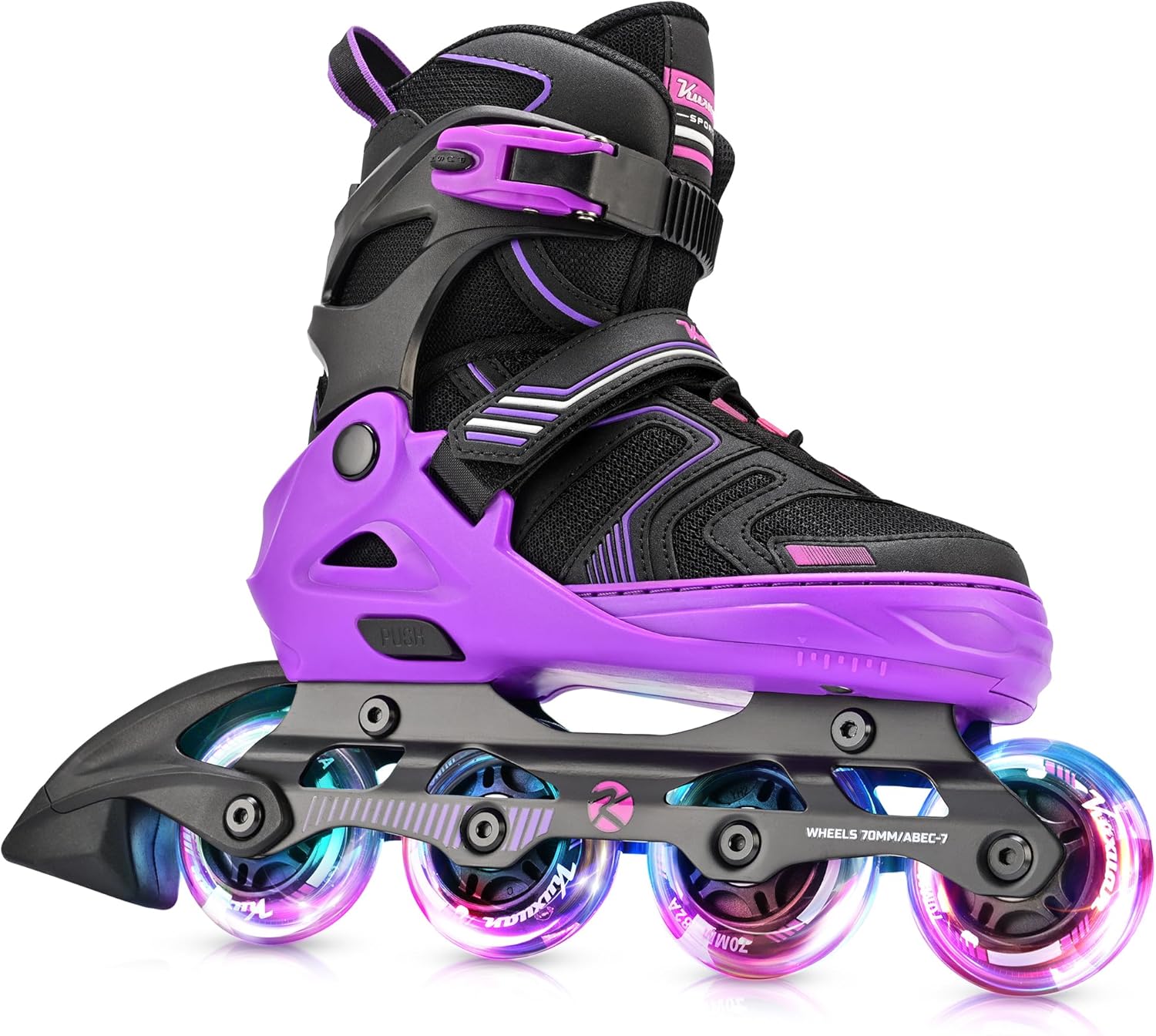 Kuxuan Skates Adjustable Inline Skates for Boys Girls, Kids Roller Skates Ages 4...