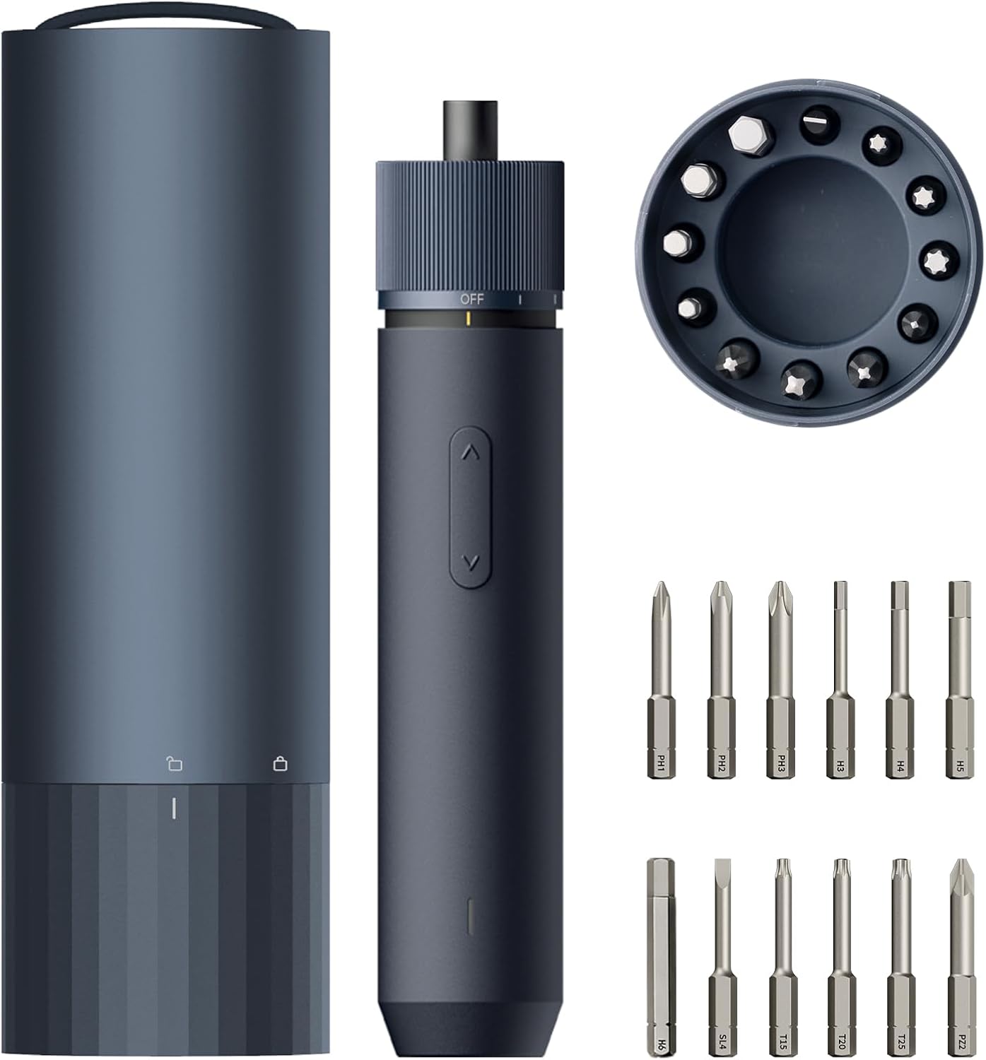 HOTO Electric Screwdriver Set, 3.6V Rechargeable Screwdriver Set with 12 S2-Stee...