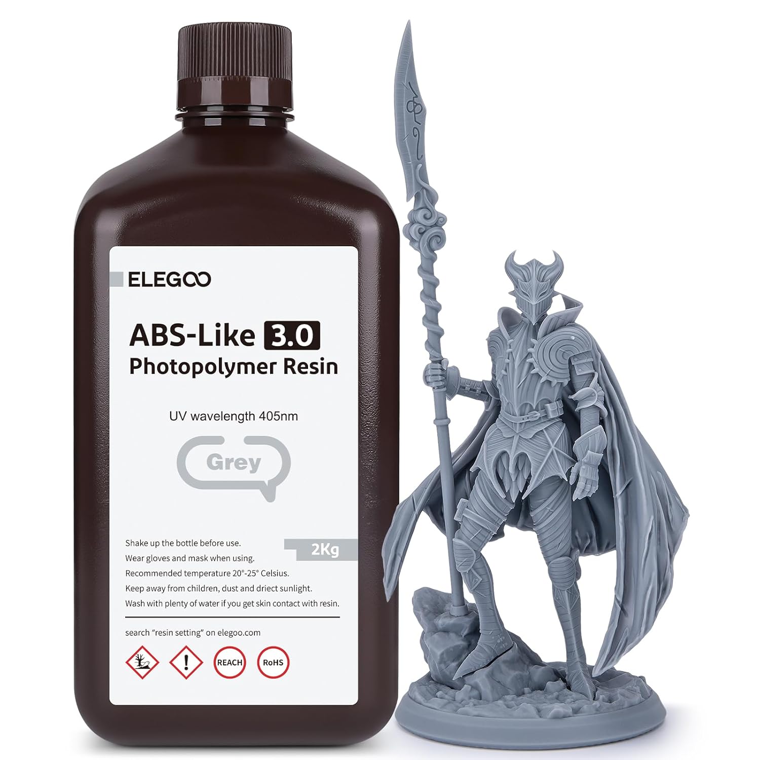 ELEGOO Upgraded ABS-Like Resin 3.0, 405nm UV-Curing 3D Printer Resin with Higher...