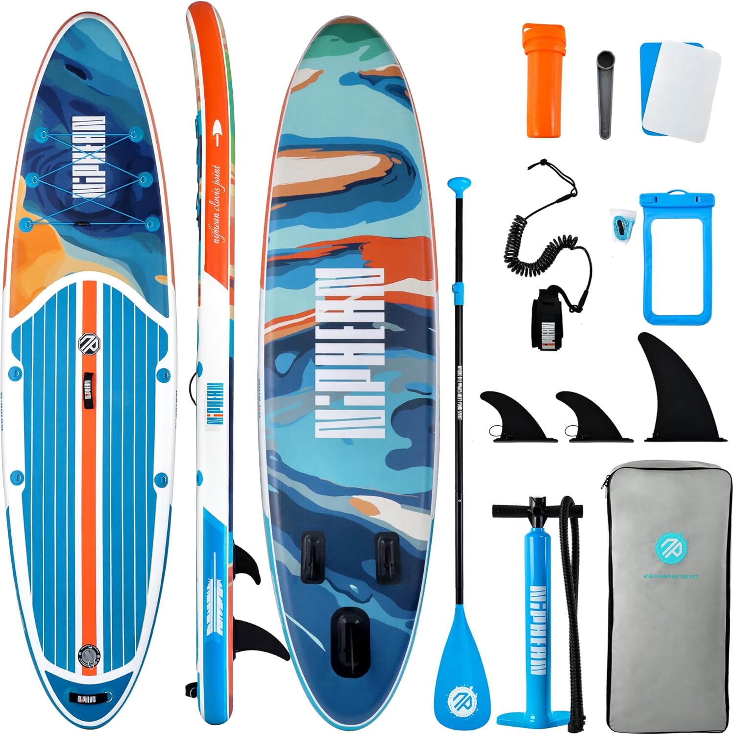 Niphean Inflatable Stand Up Paddle Board with Bala...