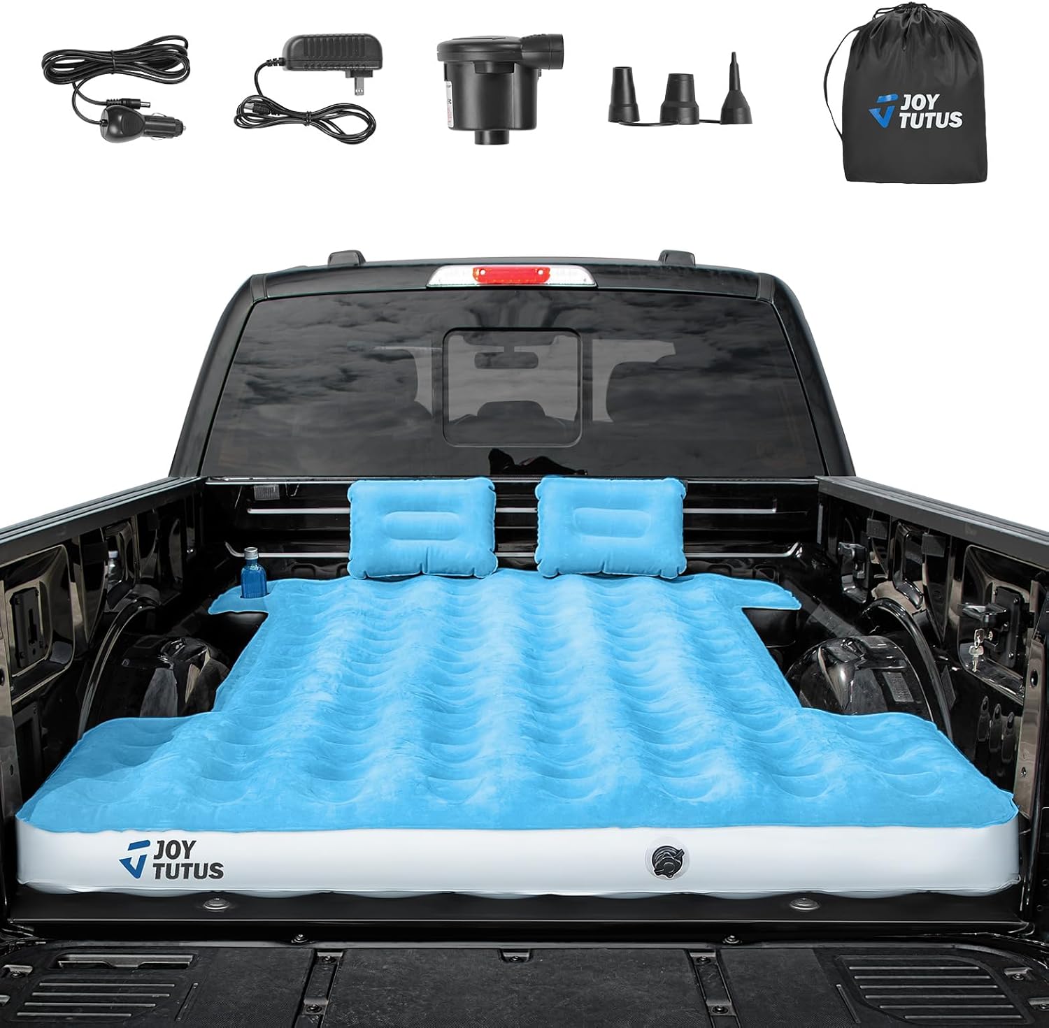 JOYTUTUS Truck Mattress for Camping 2.0, Air Bed with Inflatable Pillow for 5.5-...