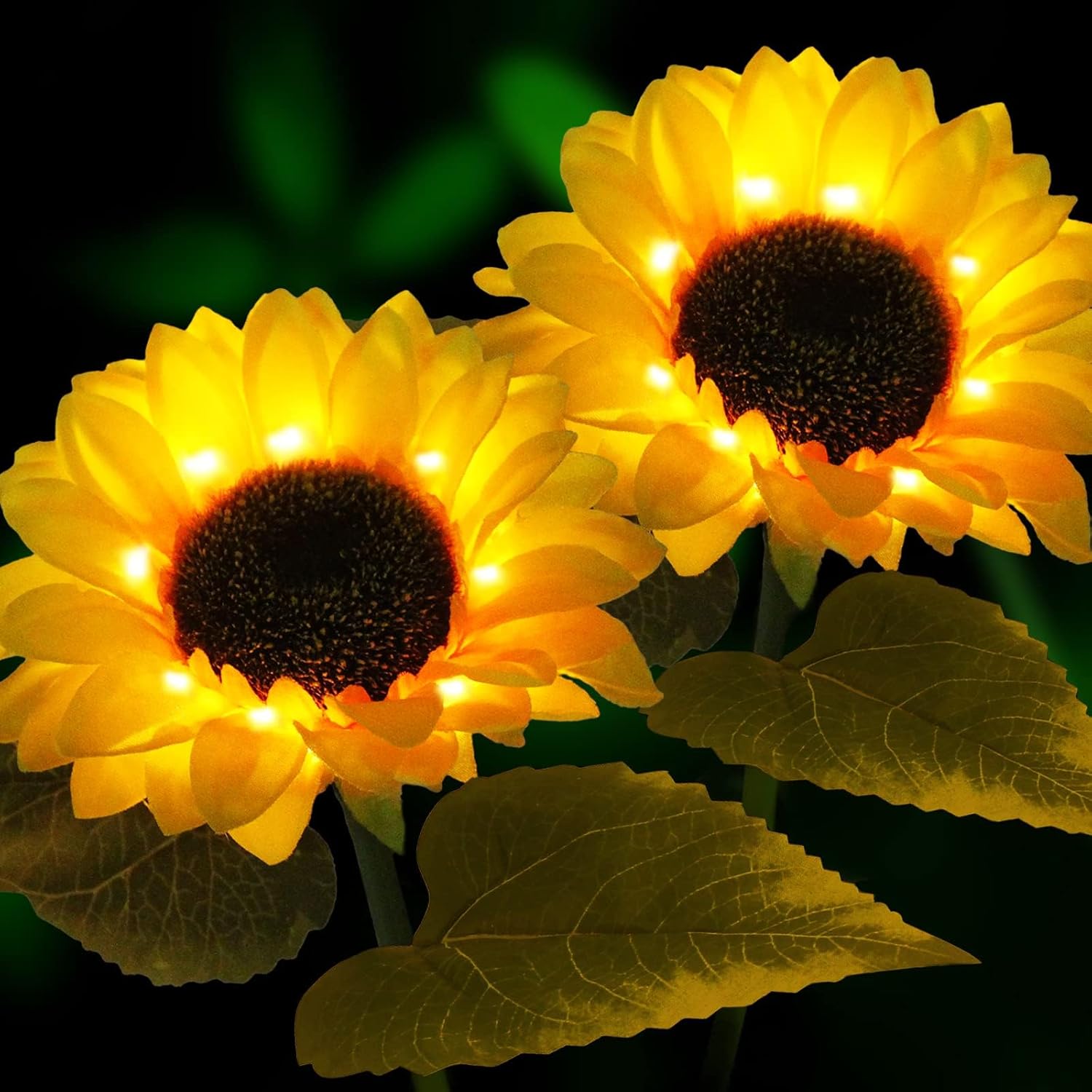 HELESIN Solar Lights Outdoor Garden, 2 Pack Solar Flower Lights for Garden, Sola...