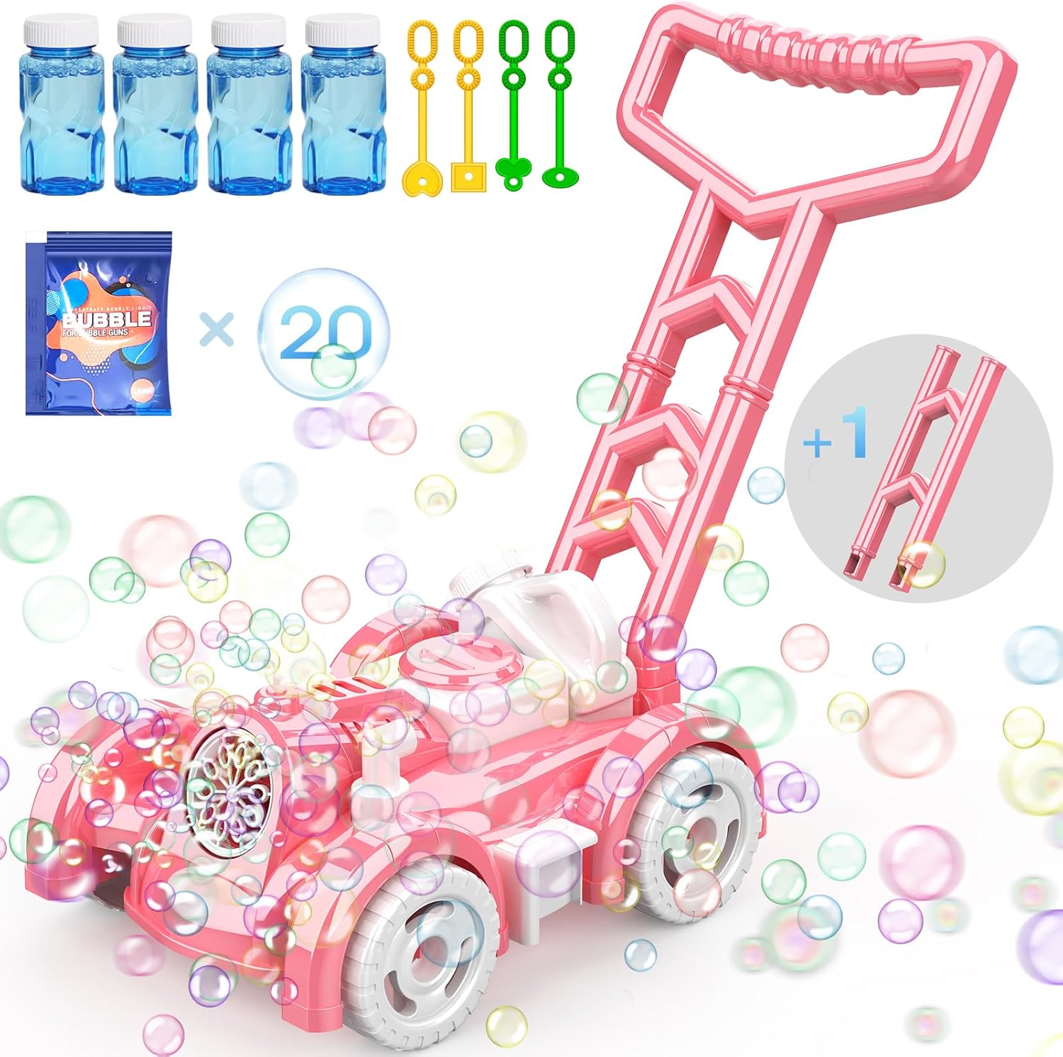 2024 New Models Bubble Lawn Mower Toddler Toys - Bubble Machine Summer Outdoor T...