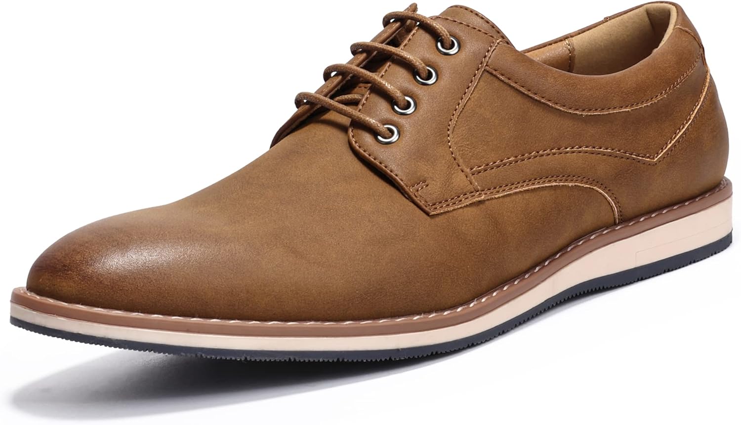 Mofri Men's Casual Dress Shoes Formal Oxford 12 Brown Nub