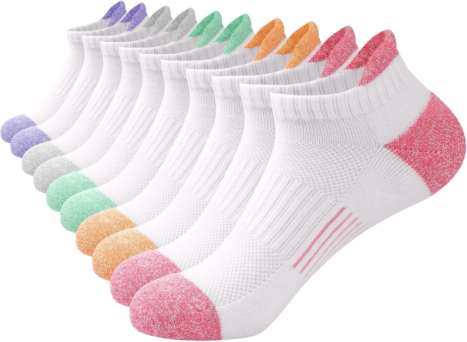 ILovDaisy Trainer Running Socks Womens 5 Pairs, Ankle Sports Socks Women Cushion...