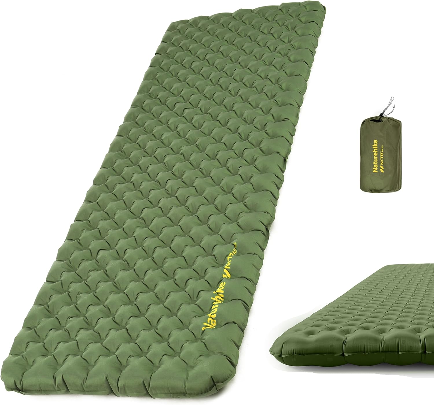 Naturehike 25oz Ultralight Sleeping Pad, Insulated Inflatable Sleeping Pad 4.6R,...