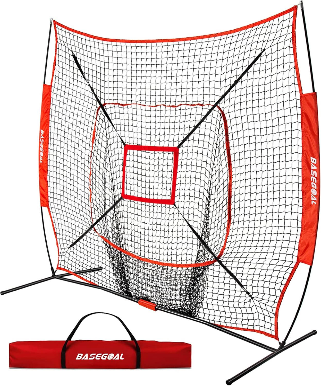 7'×7' Baseball Softball Practice Net,Baseball Backstop,for Hitting Pitching Batt...