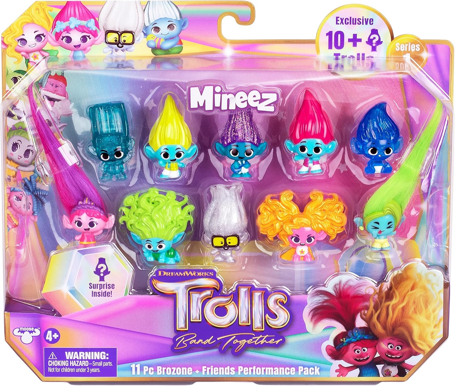 DREAMWORKS TROLLS Band Together Mineez 11pc Brozone + Friends Performance Pack -...