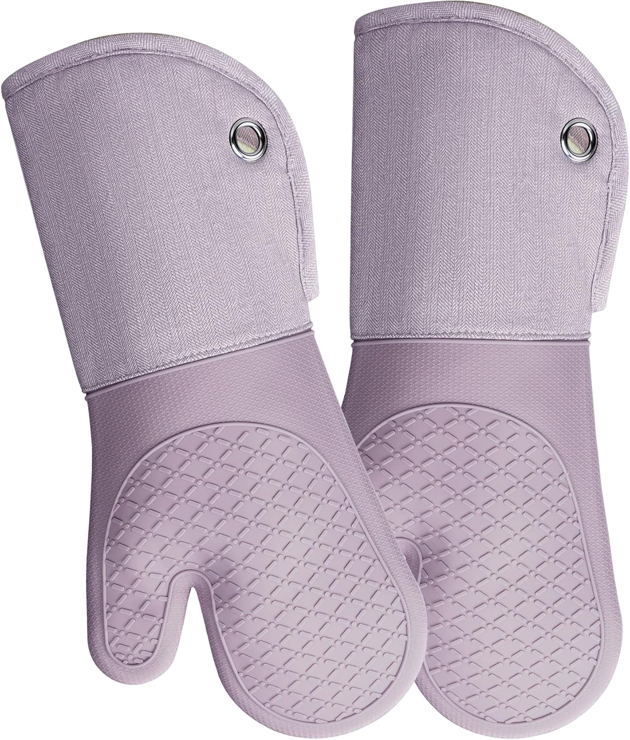 Professional Microwave Silicone Oven Mitts one Pair, Kitchen Mitten Set for Heat...