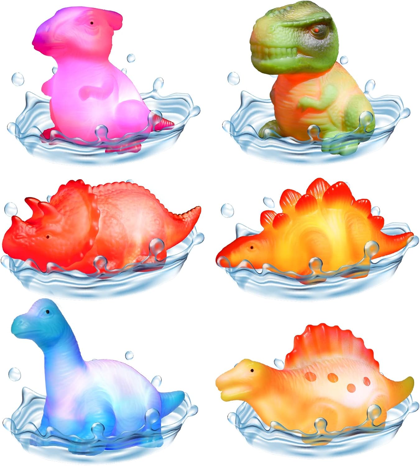 EUCOCO Bath Toys for 1 2 3 4 5 6 Year Old, Dinosau...