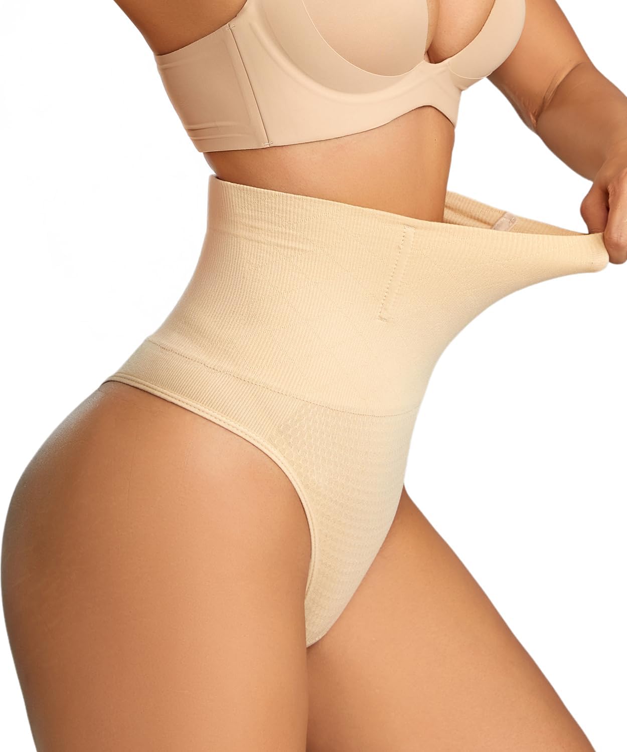 Dulchany Thong Shapewear Tummy Control Underwear for Women High Waist Thong Pant...