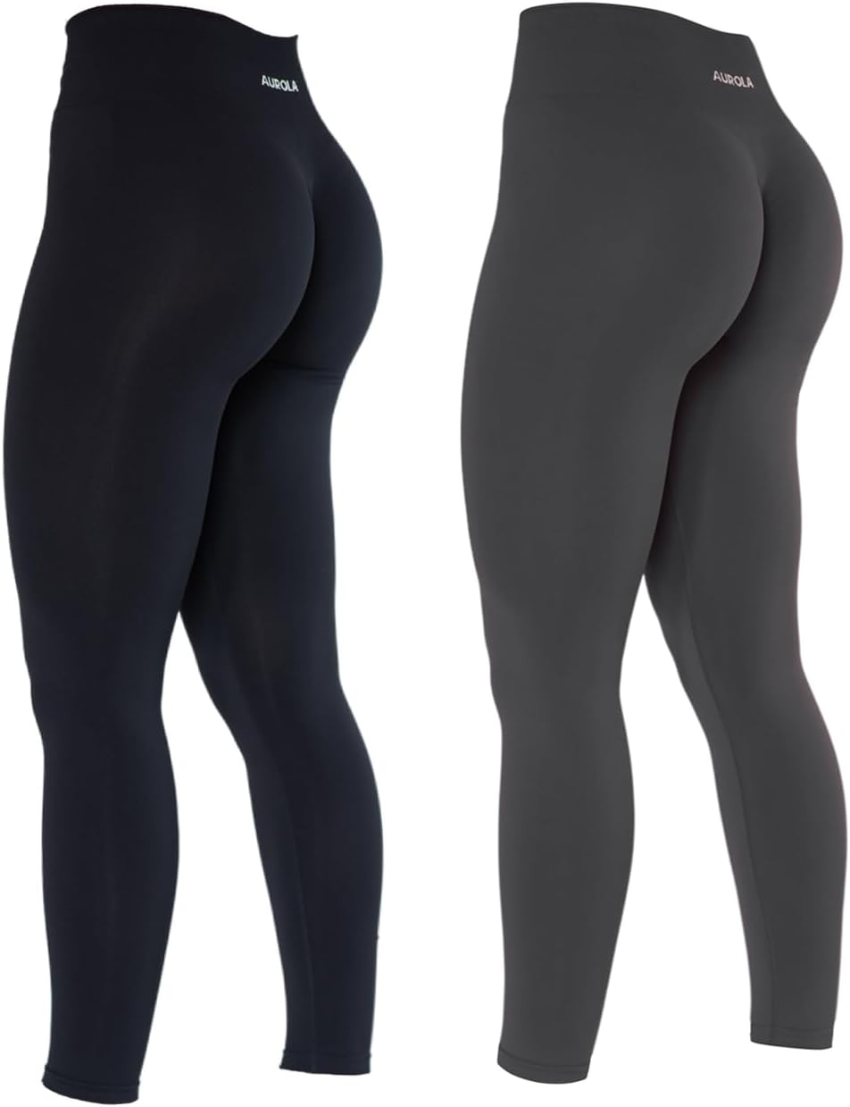 AUROLA Dream Collection Workout Leggings for Women High Waist Seamless Scrunch A...
