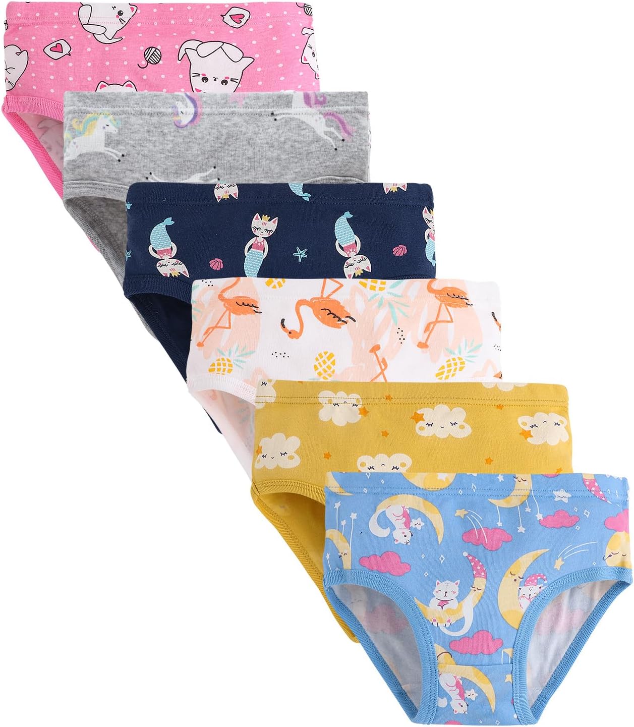 Sladatona Little Girls Soft Underwear Toddler Kids Breathable Comfort Panties 5...