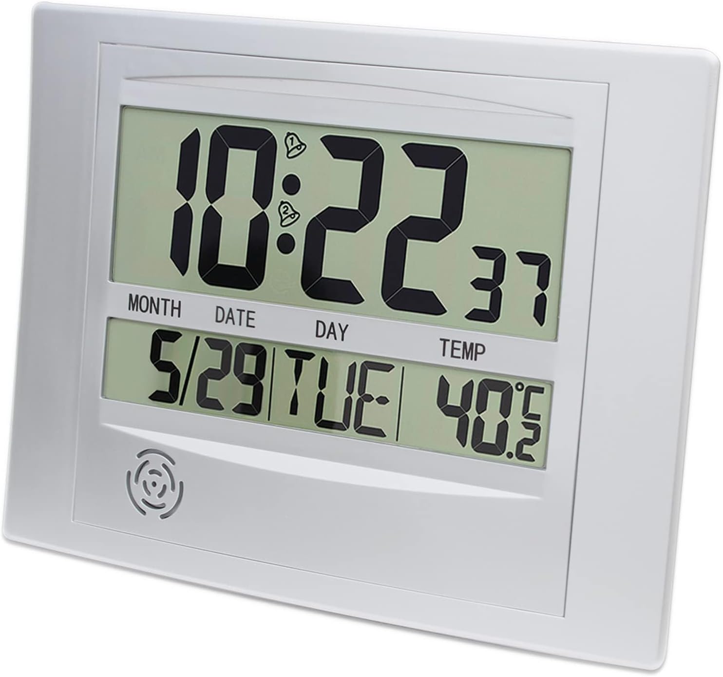 QUIGO Digital Wall Clock, Living Room Decor Manual Control, Large Battery Powere...