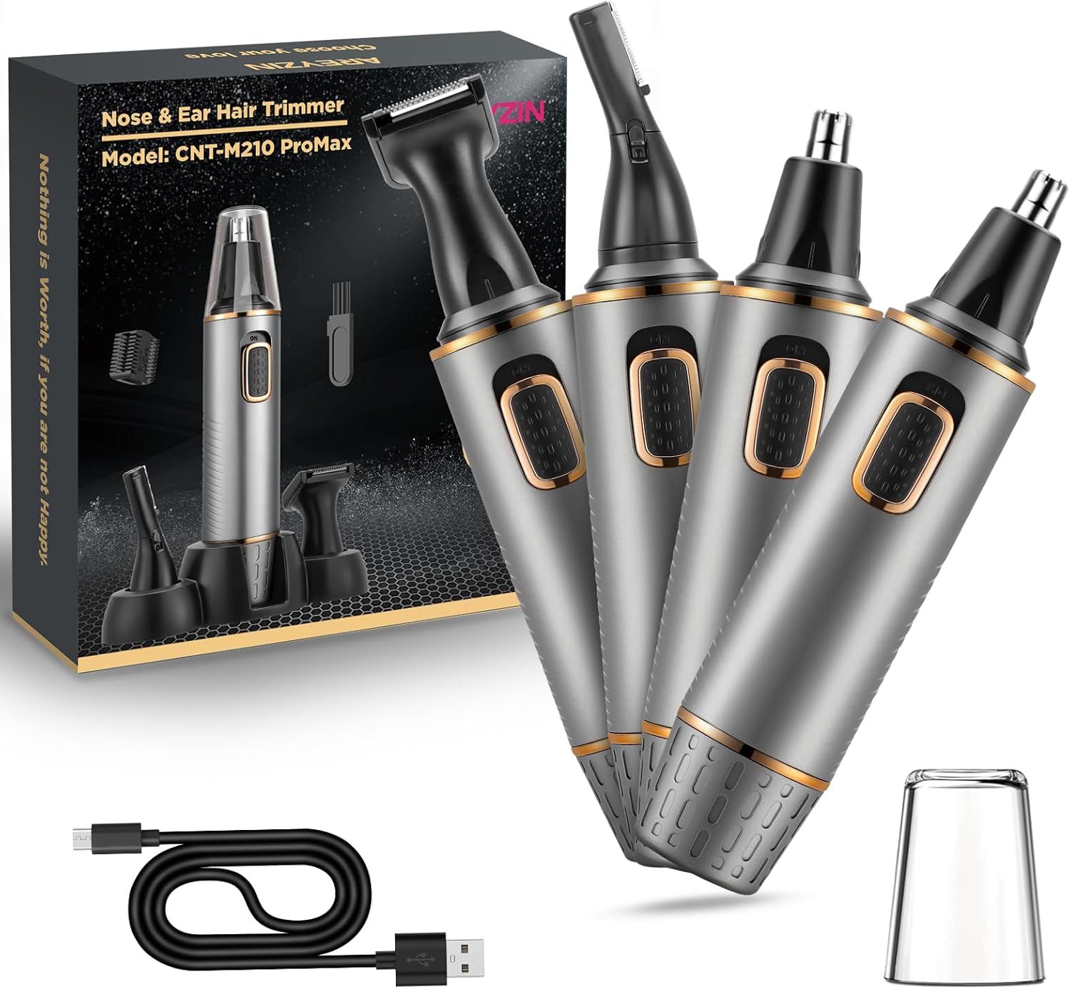 Nose Hair Trimmer for Men,4 in 1 Rechargable Nose Trimmer Men 2024 Professional...