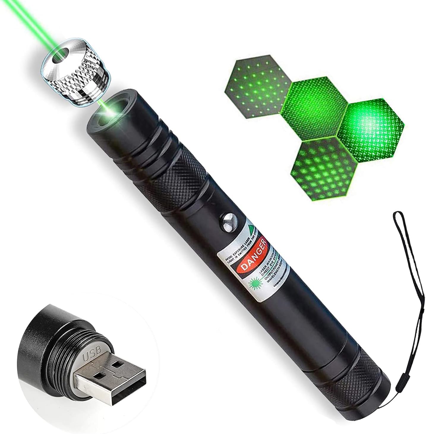 Cyahvtl Laser Pointer, Tactical Flashlights 2000 Metres Green Long Range High Po...