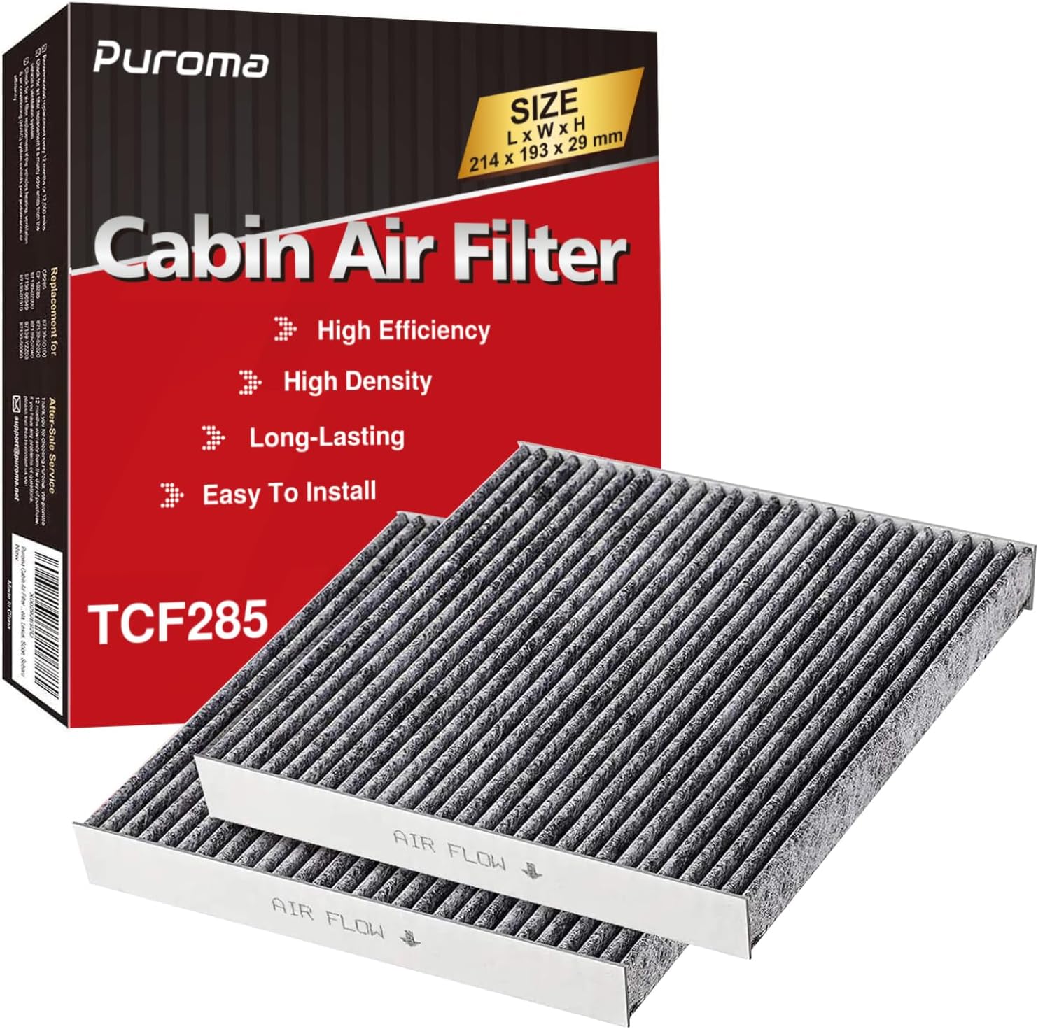 Puroma Cabin Air Filter with Activated Carbon, Rep...