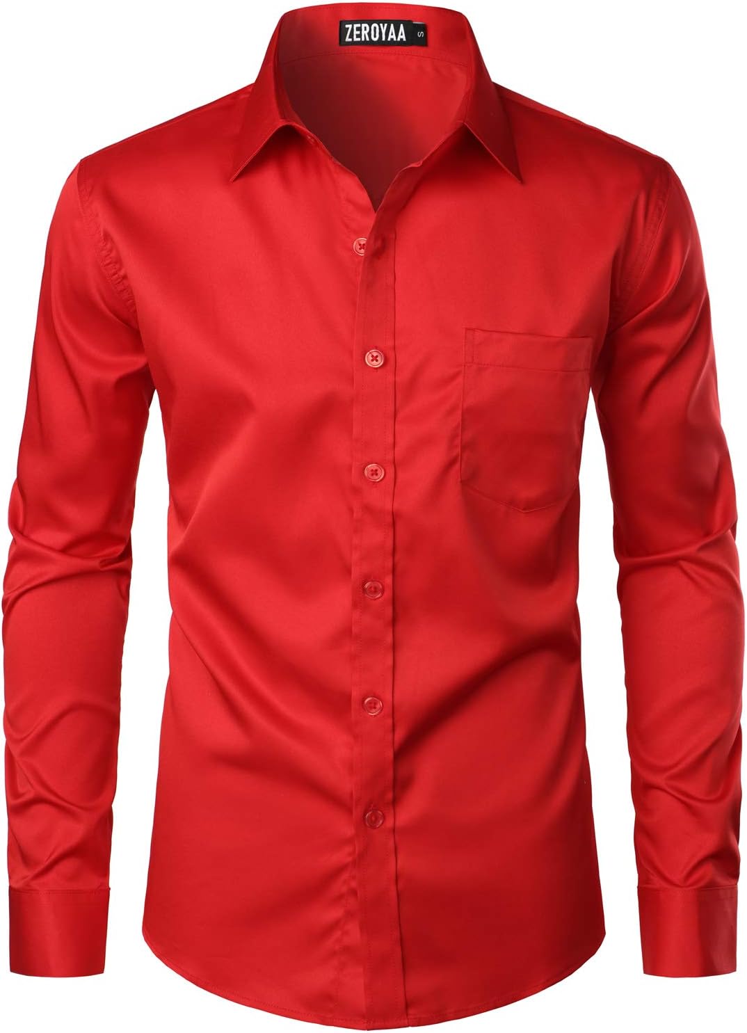 ZEROYAA Men's Urban Stylish Casual Business Slim Fit Long Sleeve Button Up Dress...