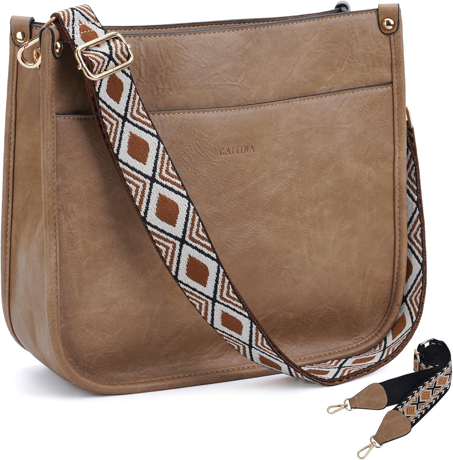 Crossbody Bag Women Vegan Leather Hobo Handbag Trendy Crossbody Shoulder Bag Pur...