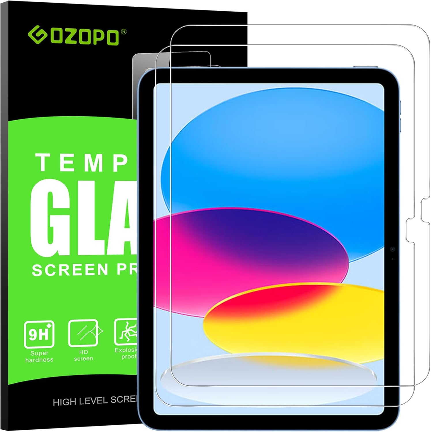 GOZOPO [2-Pack] Screen Protector for iPad 10th Generation (2022) 10.9-inch, [Scr...