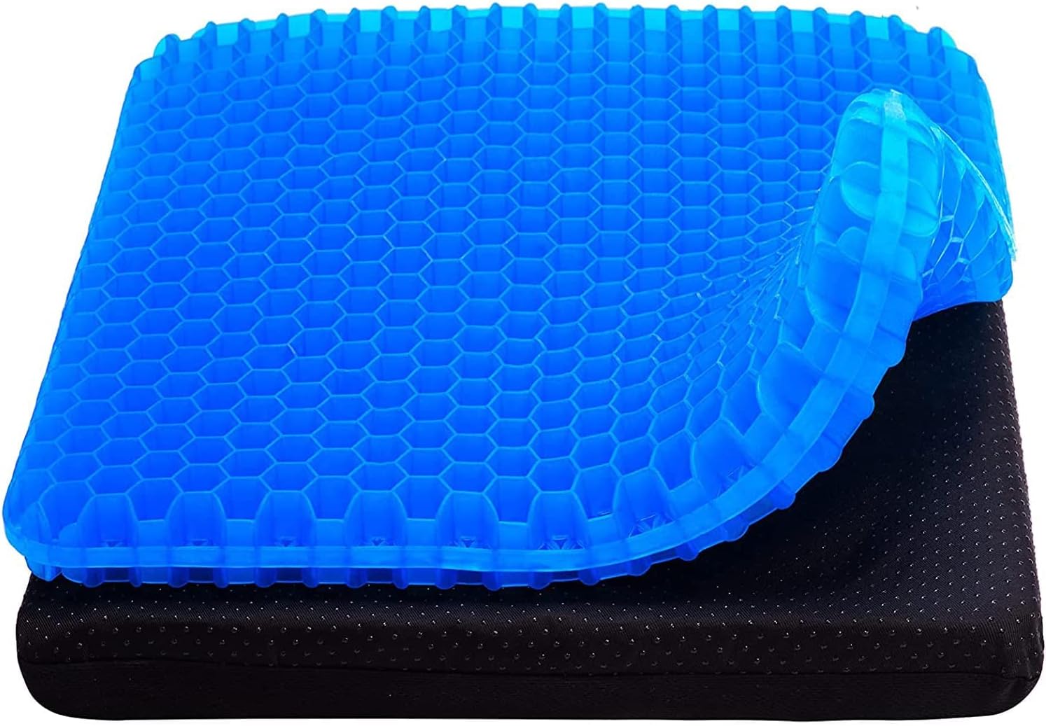 Boenkush New Gel Seat Cushion, Honeycomb Design Double Thick Gel Cushion with Re...