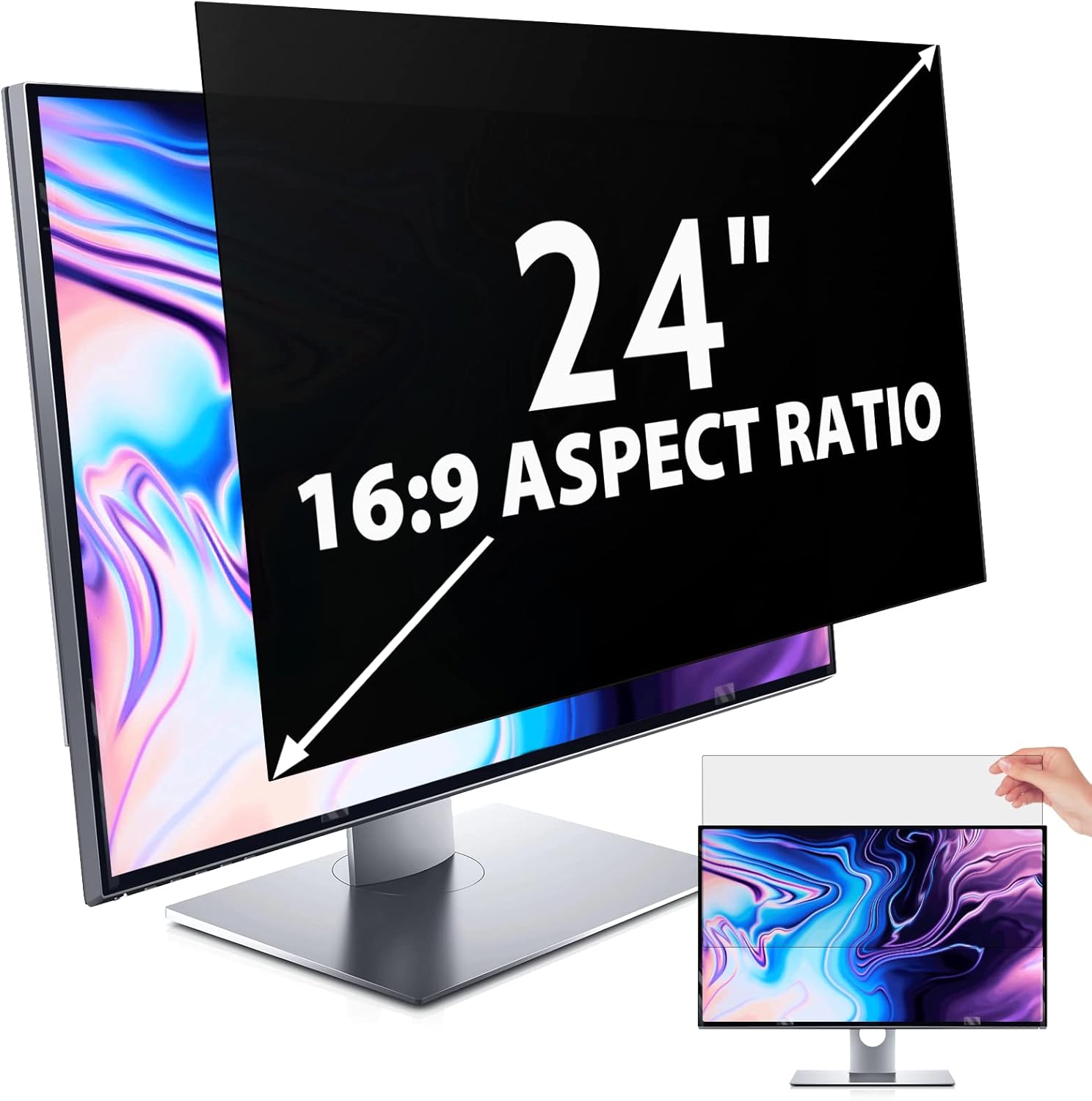 IPROKKO 24 Inch Computer Privacy Screen Filter for Computer Monitor 16:9 Aspect...