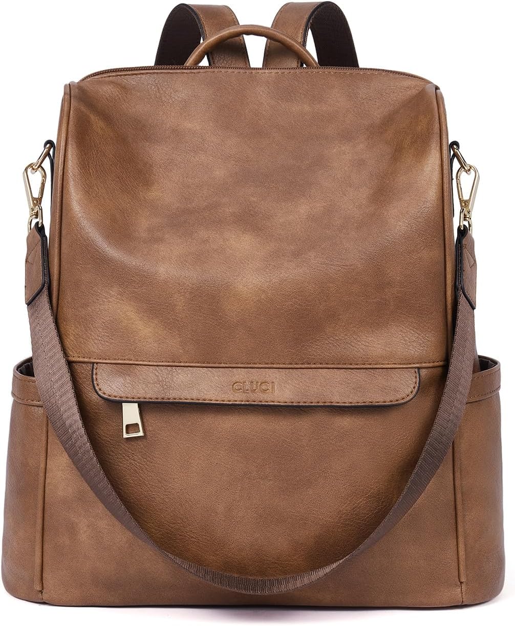 CLUCI Womens Backpack Purse Leather Anti-theft Large Fashion Designer Travel Bag...
