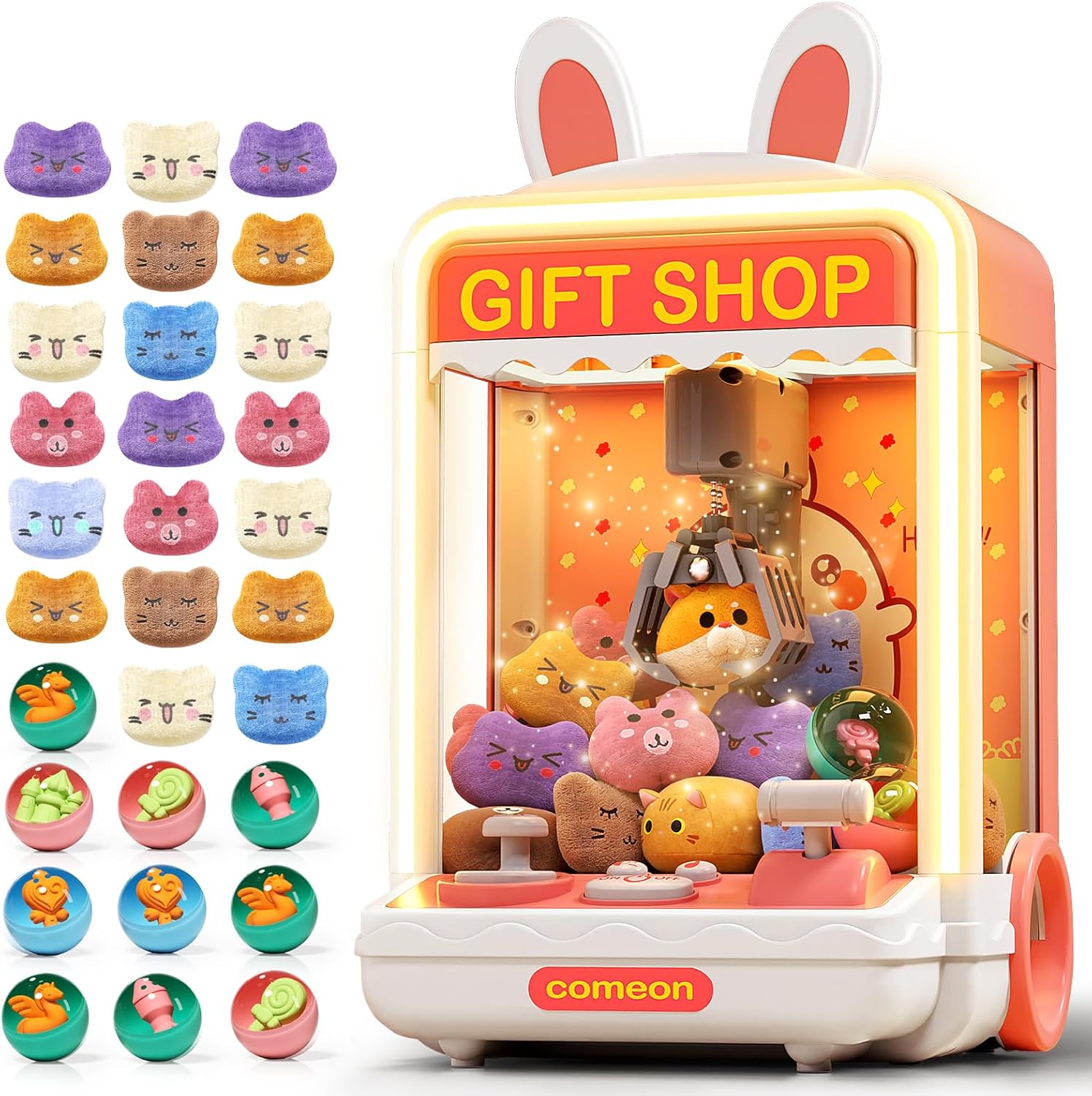Kids Claw Machine, Mini Candy Vending Grabber, Prize Dispenser Toys for Girls an...