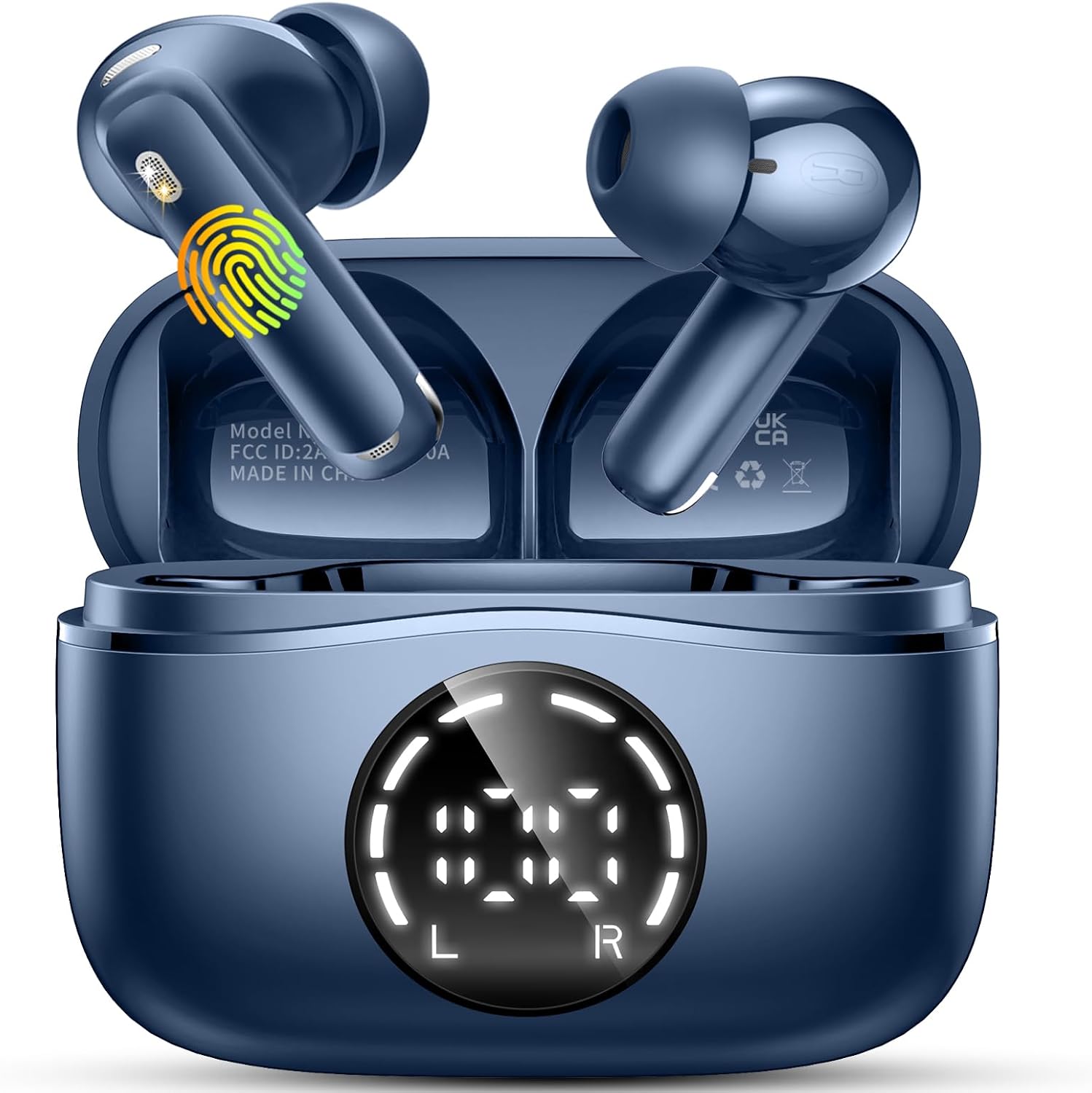 Wireless Earbuds, Ear Buds Bluetooth 5.4 Headphones 2025 with ENC Noise Cancelli...