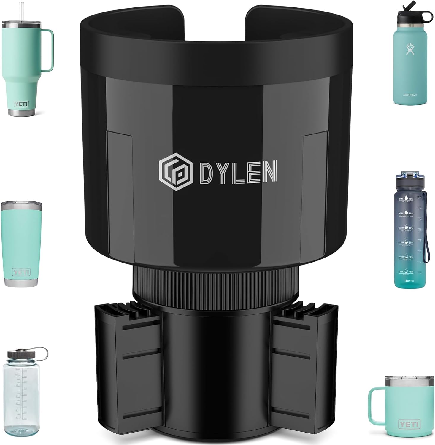 DYLEN Car Cup Holder Expander, Cup Holder Extender Adapter for Car with Expandab...