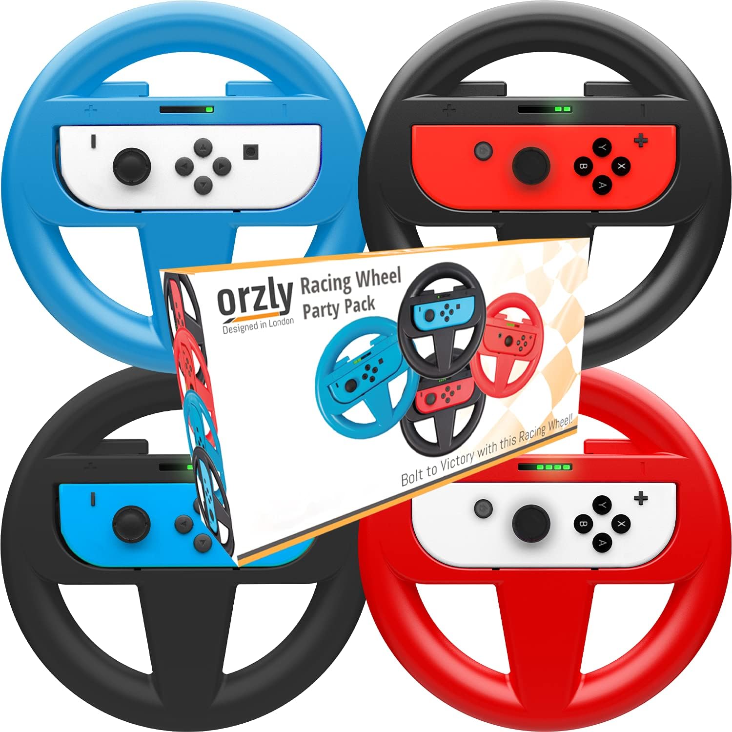 Orzly Steering Wheels for Nintendo Switch & OLED C...
