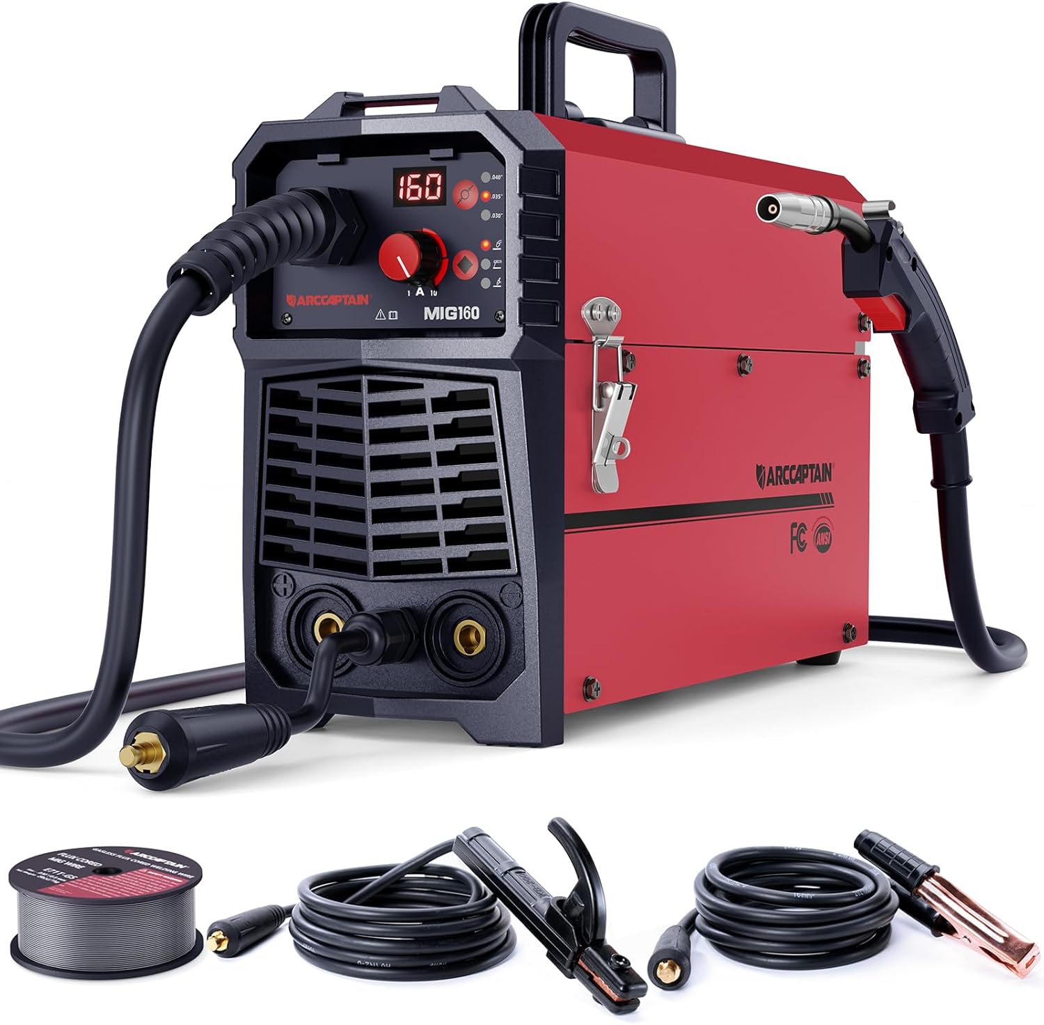 ARCCAPTAIN 160A MIG Welder 110V 220V 4 in 1 Welding Machine Gas MIG, Gasless MIG...