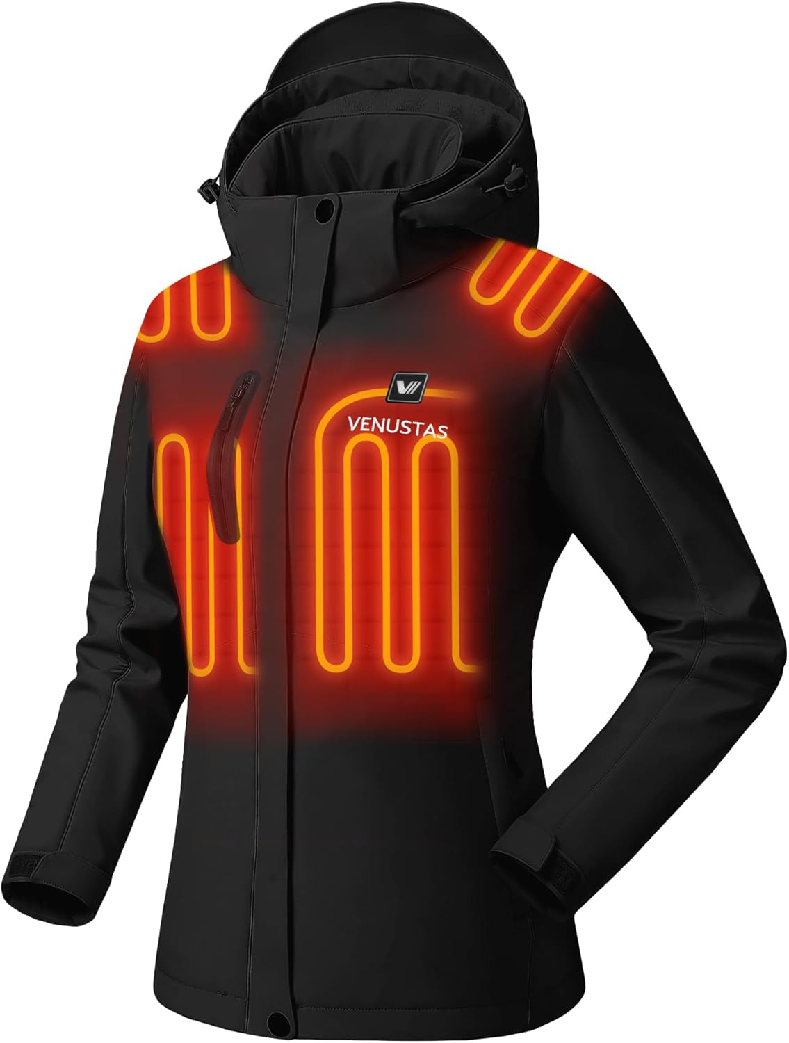 Venustas Women's Heated Jacket with Battery, 20-Hour Runtime, Winter Electric He...
