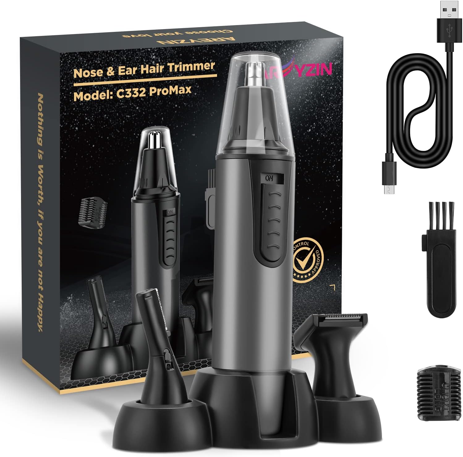 Rechargeable Nose Trimmer for Men and Women Ear and Nose Hair Trimmer Profession...