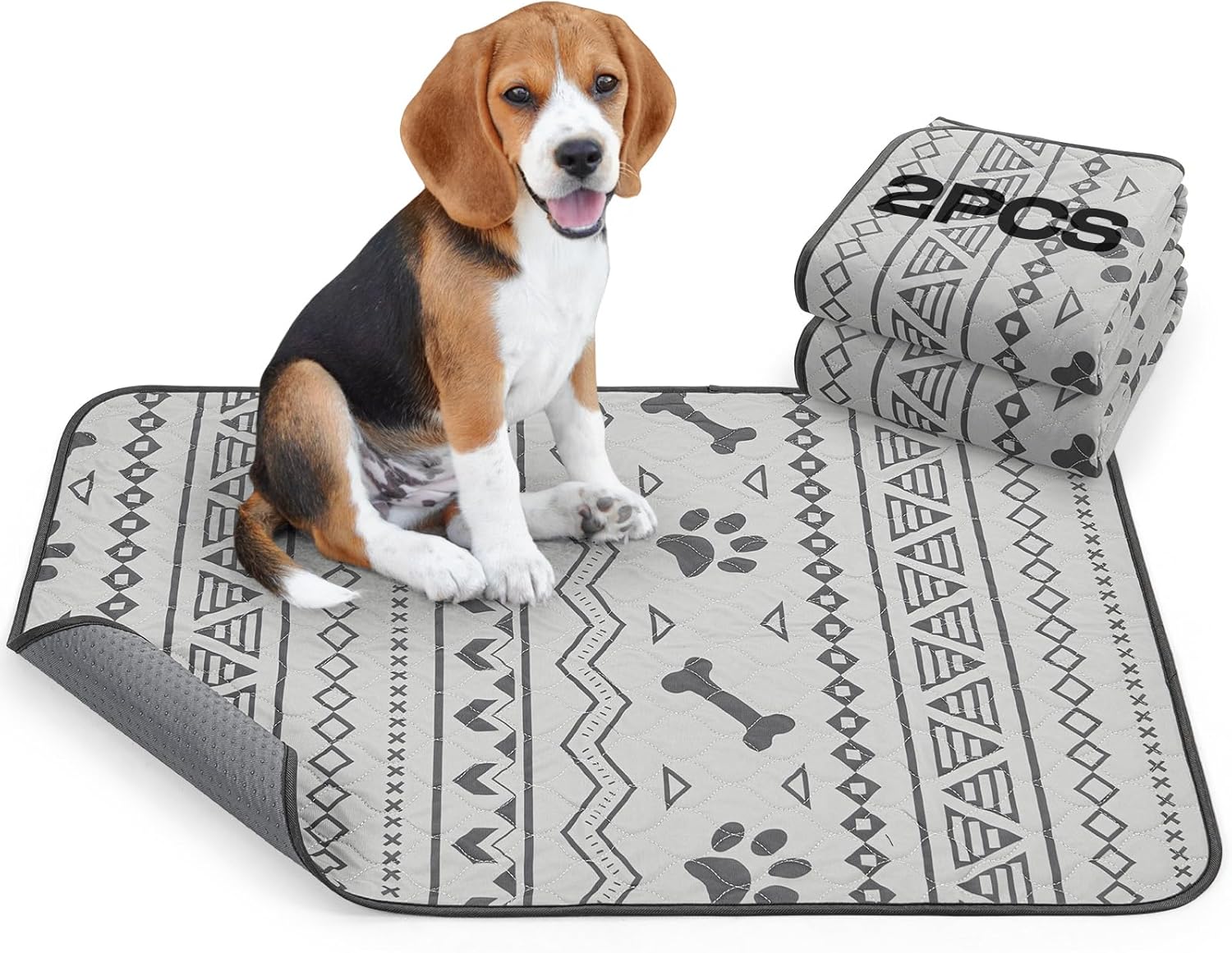 PICK FOR LIFE Reusable Puppy Pads, 2 Pack Washable Puppy Pads, Super Absorbent L...