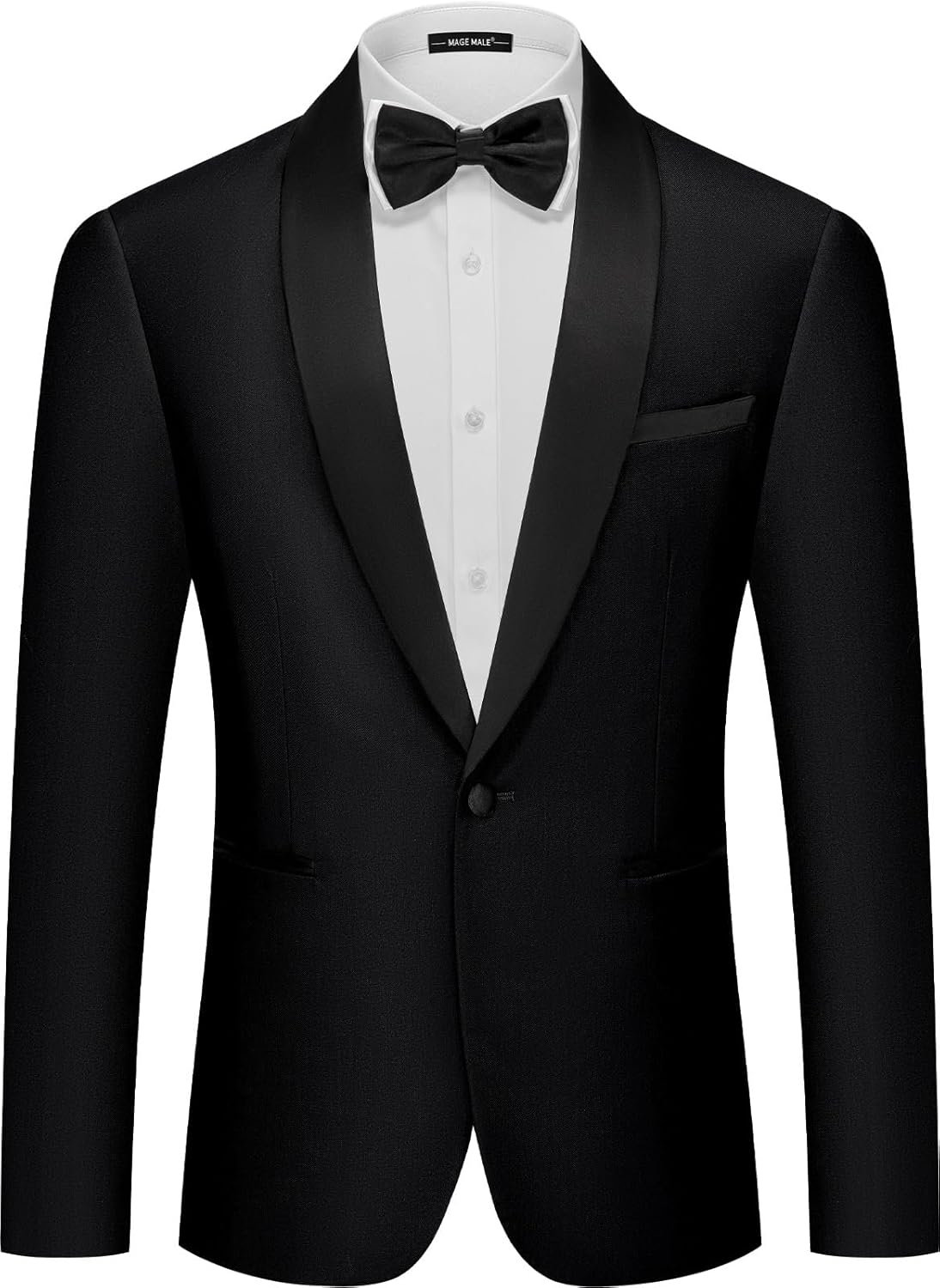 MAGE MALE Mens Tuxedo Jacket Shawl Lapel Suit Jacket Slim Fit Blazer Jacket for...