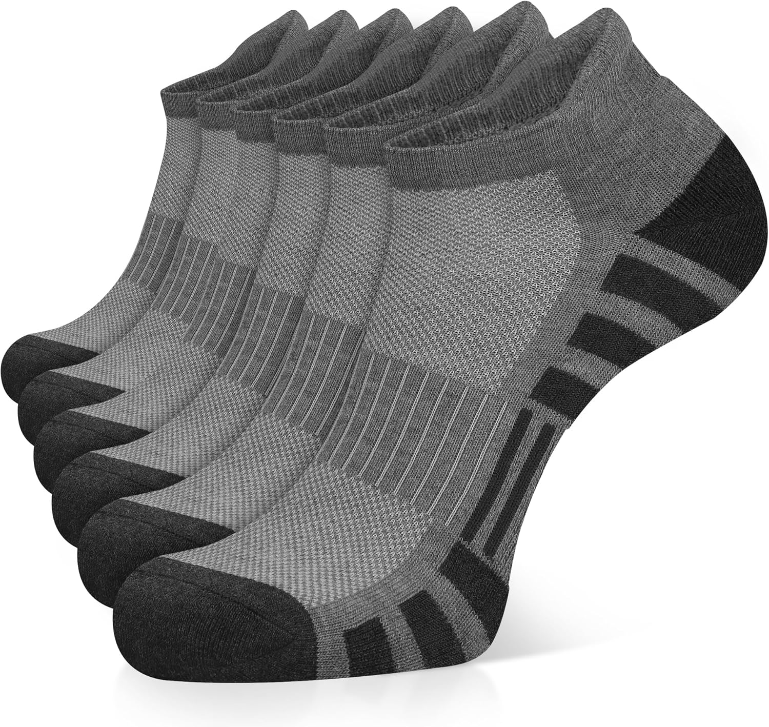 Airacker Ankle Athletic Running Socks Cushioned Breathable Low Cut Sports Tab So...