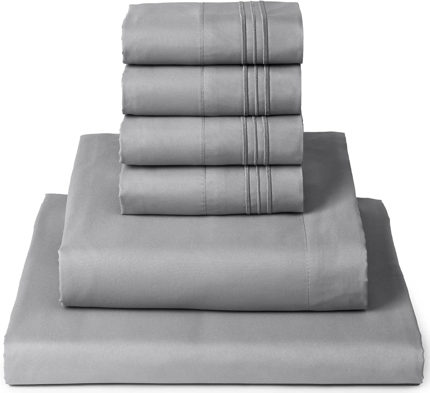 Mellanni King Sheet Set - 6-Piece Iconic Collection Bedding, (Including 4 Pillow...