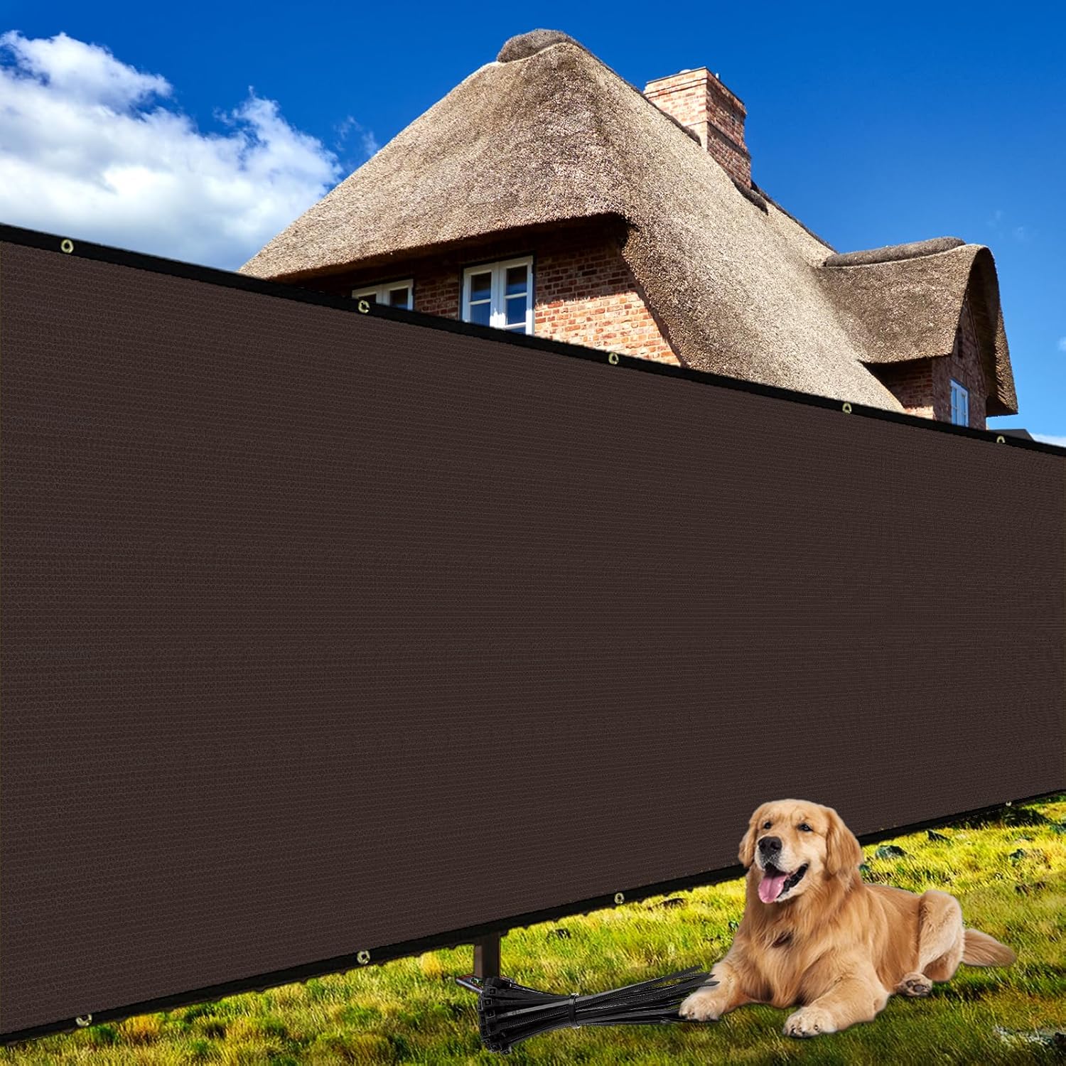 Shade&Beyond 5' X 50' Fence Privacy Screen Heavy Duty 170 GSM Fencing Mesh Shade...