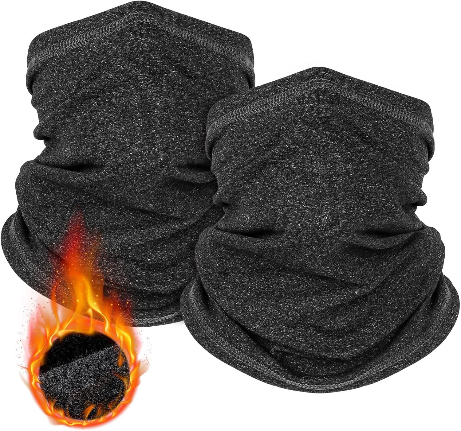 2 Pack Winter Neck Gaiter Warmer for Men&Women,Windproof Face Cover Fleece Face...