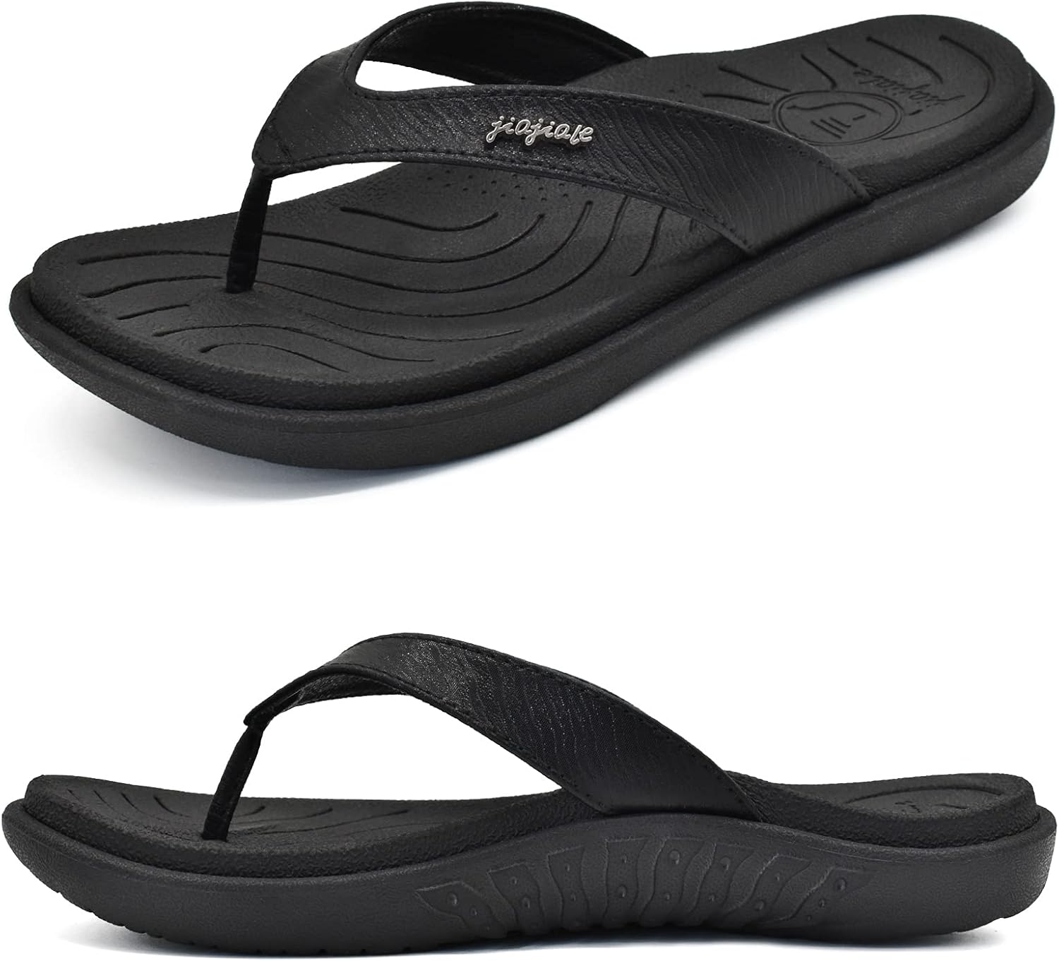 jiajiale Womens Fashion Orthotic Flip Flops Ladies Slip On Lightweight Comfortab...