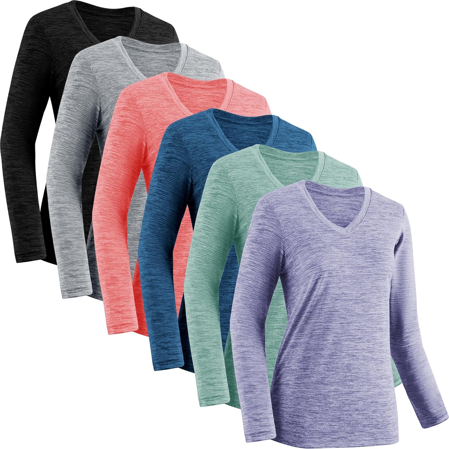 Moisture Wicking Shirts for Women Quick Dry Athletic Running Long Sleeve T Shirt...