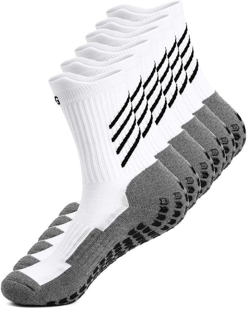 Anti-slip Football Sock for Men Women, Cushioned Grip Socks, Breathable Sliper S...