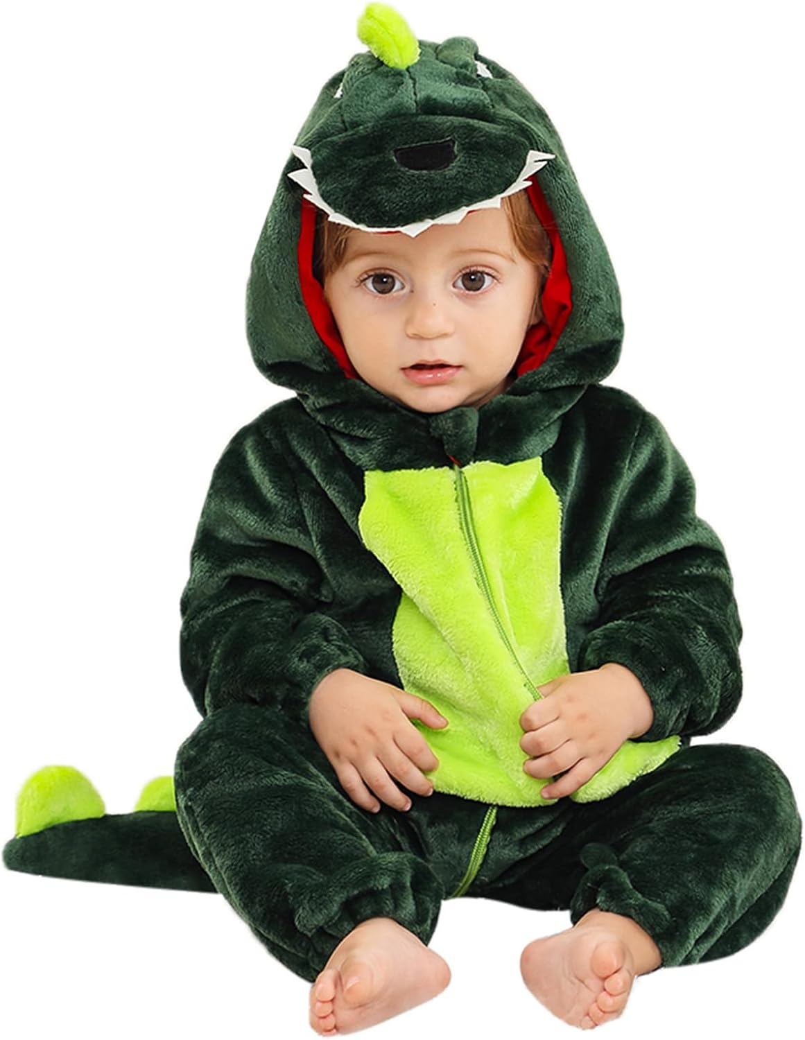 YloveM Unisex Baby Dinosaur Costume Newborn Girls Boys Rompers Zipper Jumpsuit A...