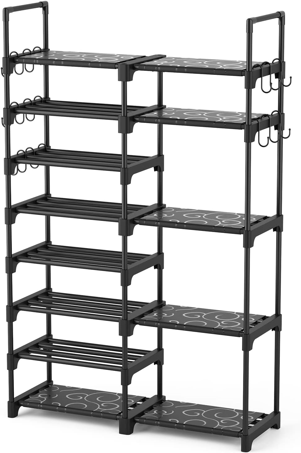 ROJASOP Shoe Rack Organizer, 8-Tier Metal Shoe Rack for Closet Entryway Garage,...