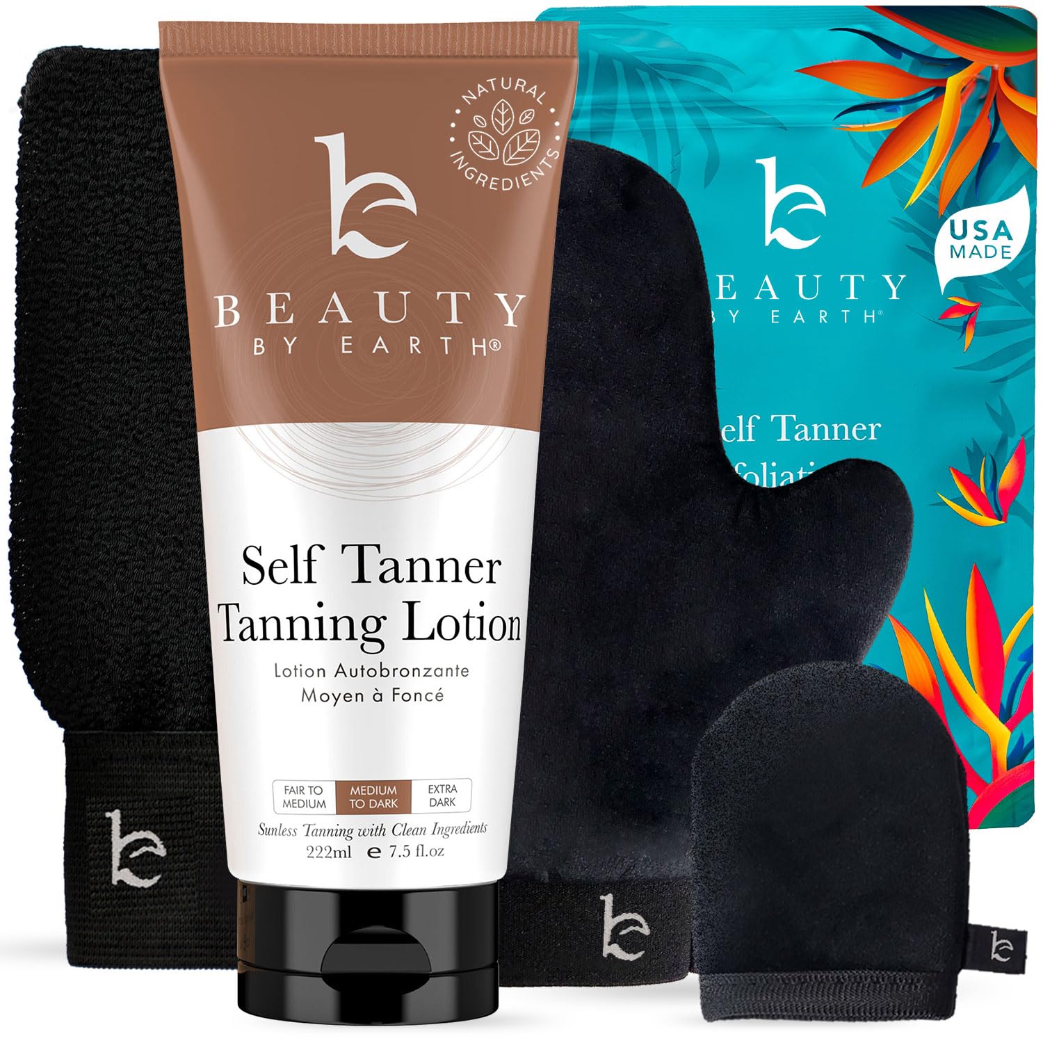 Self Tanning Bundle - Sunless Tanning Lotion Best Sellers with Self Tanning Mitt...