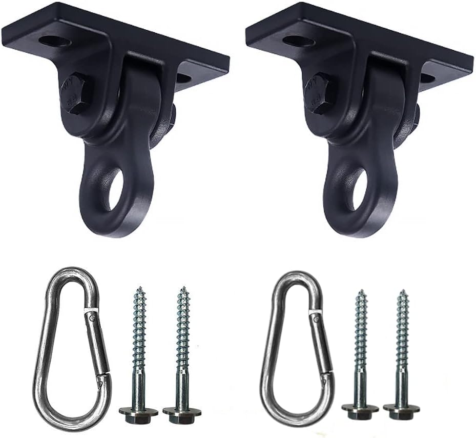 Heavy Duty Black Swing Hangers Screws Bolts Included Over 5000 lb Capacity Playg...