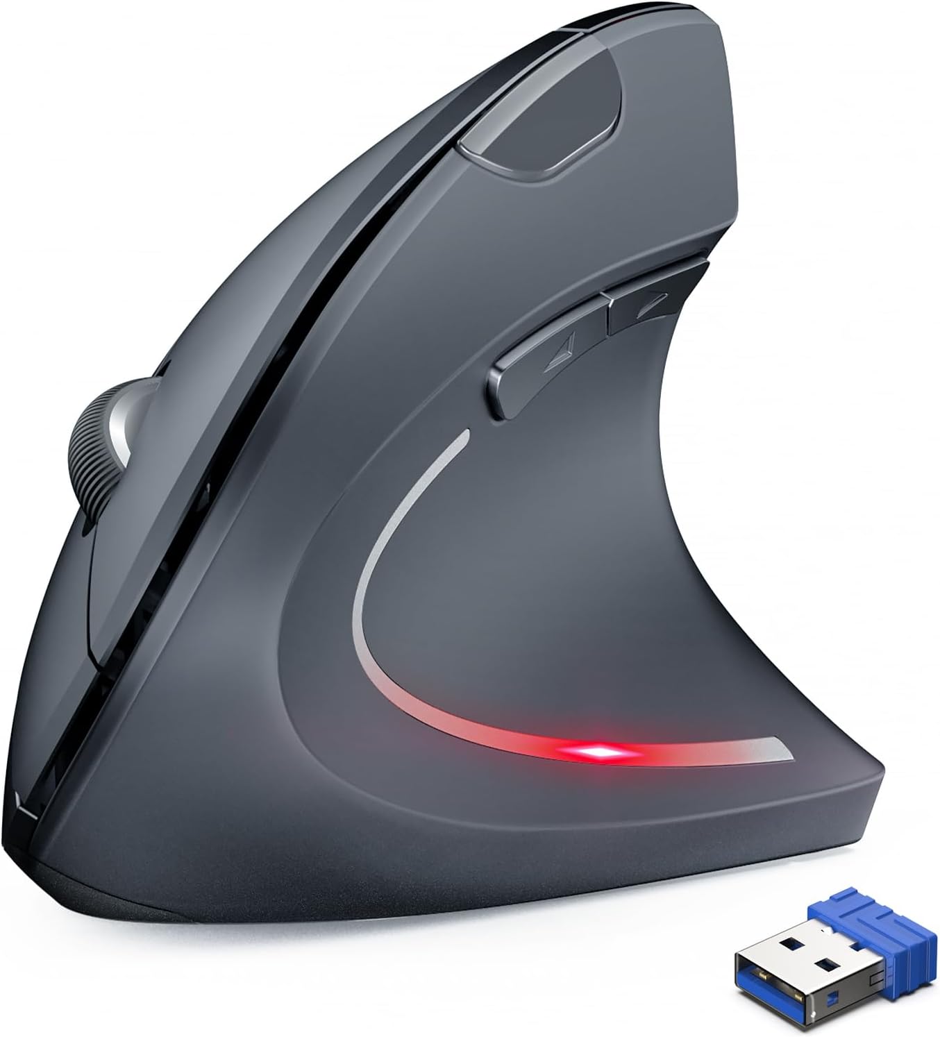 Ergonomic Mouse, 2.4GHz Optical Vertical Mouse with 5 Adjustable DPI Levels, Up...